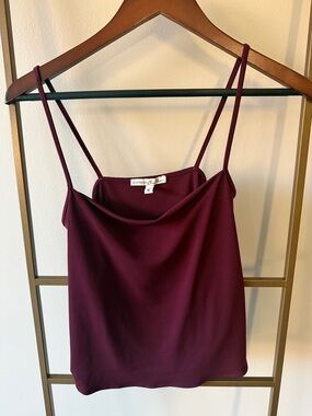 Express Burgundy Cowl Neck Spaghetti Strap Camisole